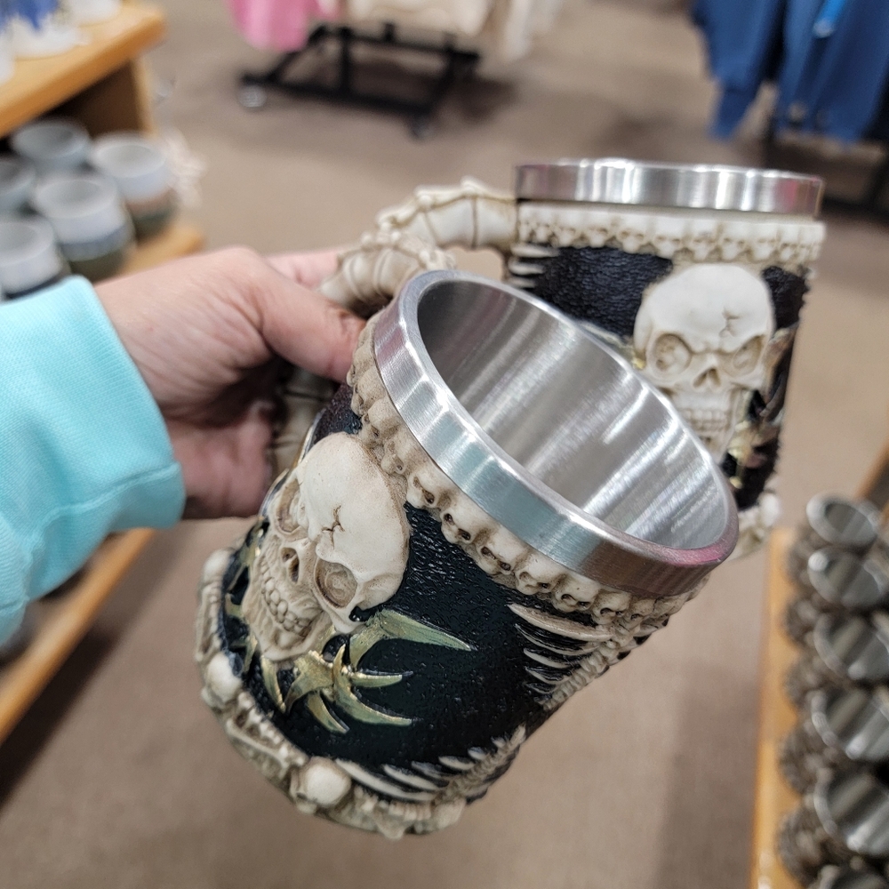 Clearance🔥 2pcs Halloween Mug Skull Design Mug, Decor, Renaissance Attire